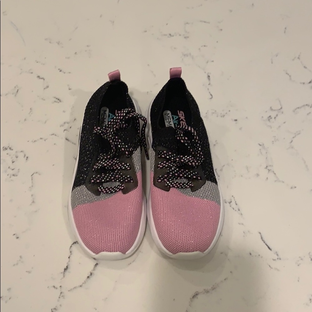 Girls Skechers memory foam sneakers